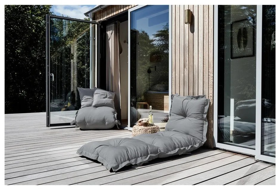 Futon variabil adecvat pentru exterior Karup Design OUT™ Sit&amp;Sleep Dark Grey, gri închis
