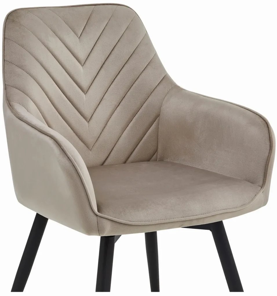 Scaun de masa rotativ NANA360 VELVET, bej