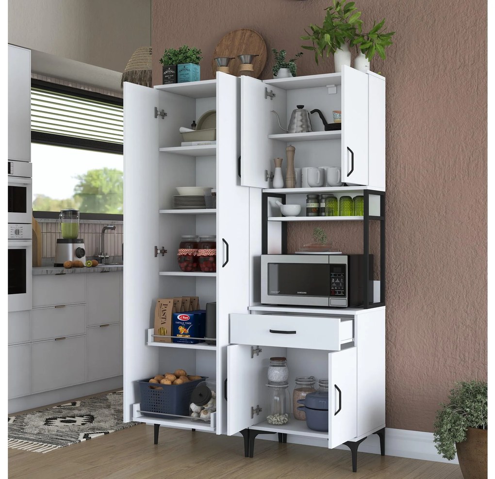 Set dulapuri bucătărie Jenaretta 20 (alb + negru). 1107092