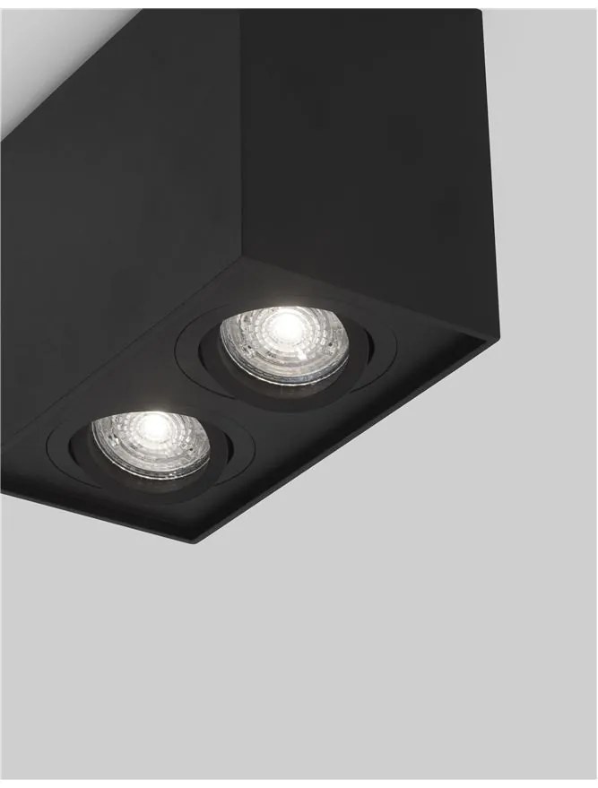 Corp aplicat cu 2 spoturi directionabile RENDE negru NVL-820603