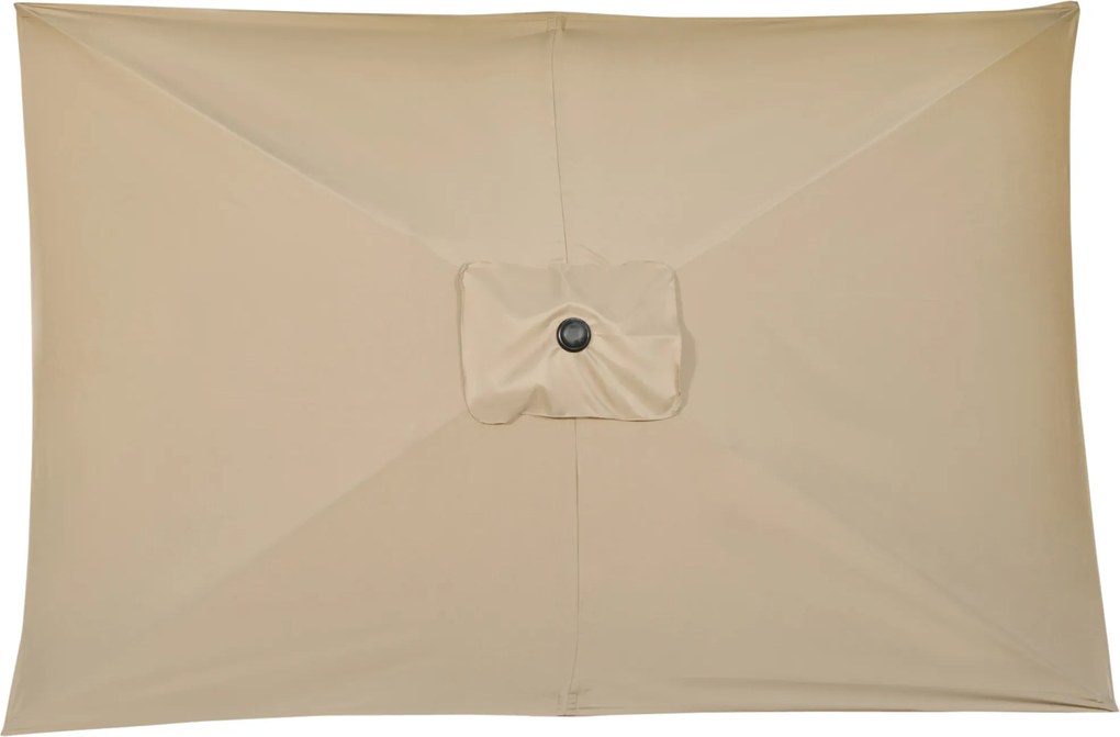 Outsunny Umbrelă de Grădină Înclinabilă cu Manivelă și 6 Spiţe, 2x3 m, Gri Închis | Aosom Romania