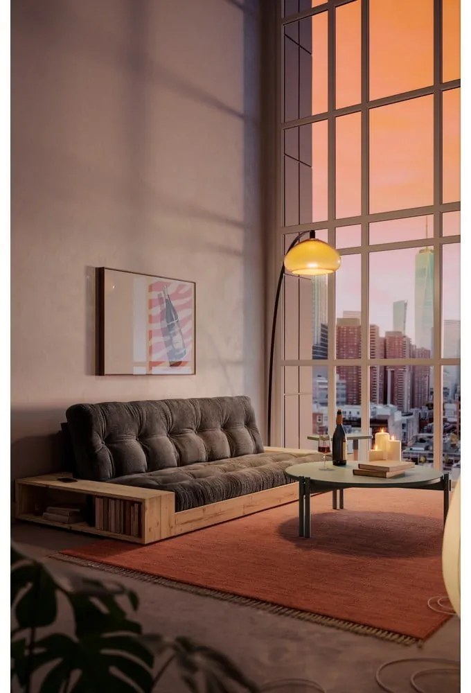 Canapea albastru-închis extensibilă 244 cm Base – Karup Design