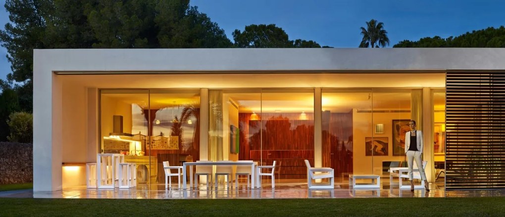 Set de 2 scaune moderne cu brate de exterior / interior design premium FRAME CHAIR 54094 Vondom