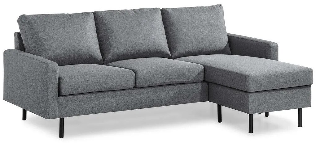 Colțar Seattle J129Gri deschis, 200x130x80cm, 62 kg, Picioare: Metal