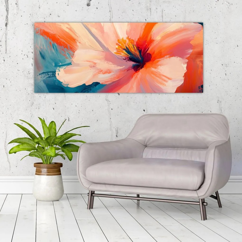 Tablou - Floare pictată (120x50 cm)