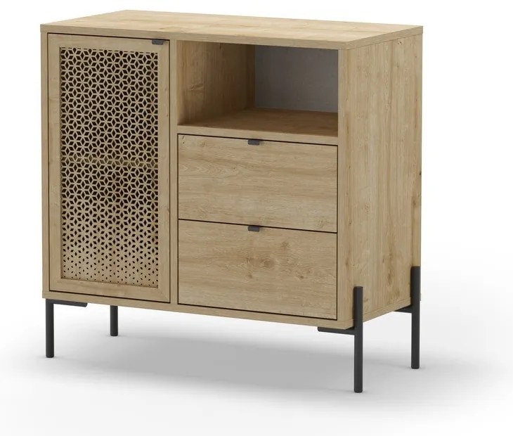 Dulap în culoare naturală cu aspect de lemn de stejar 80x80 cm Inca – Marckeric