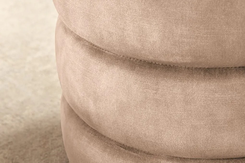 Bancheta cu spatiu de depozitare, Catifea Sampanie, VOQUE 50cm A-46688 VC