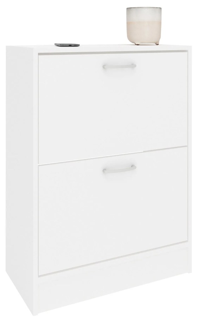 Pantofar Rin, 2 Usi, Alb, 63 x 30 x 85 cm