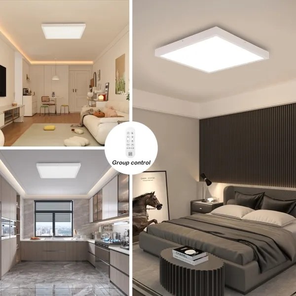 Plafonieră LED dimabilă pentru baie Immax NEO 07277L FRAME 50W/230V IP44 Wi-Fi Tuya + telecomandă