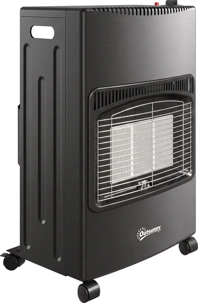 Outsunny Sobă pe Gaz 4,2 kW, 3 Trepte de Căldură, ODS, Oprire la Stingerea Flăcării, Anti-răsturnare | Aosom Romania