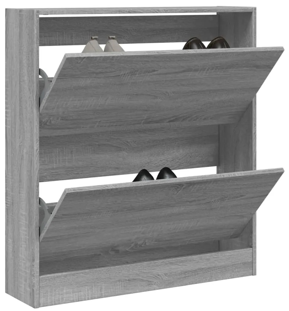 vidaXL Pantofar, gri sonoma, 80x21x87,5 cm, lemn prelucrat