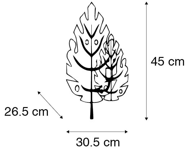 Lampa de perete de design aur antic - Carballo