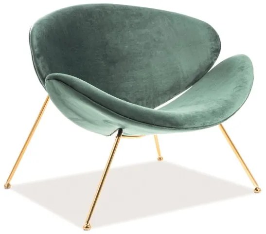 Fotoliu catifea Culoare Verde / Auriu, MAJOR VELVET