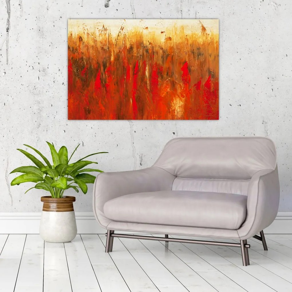 Tablou cu abstracție pictată (90x60 cm)