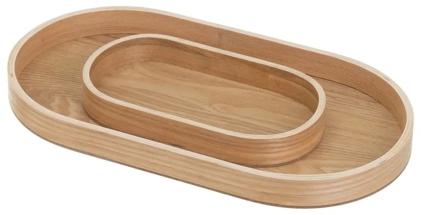 Tăvi decorative 2 buc. din lemn 20x37 cm – Casa Selección