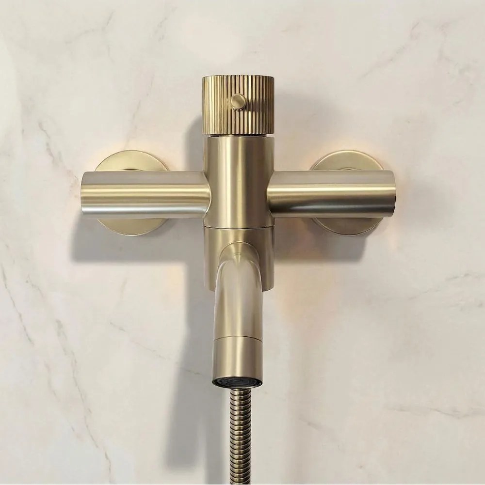 Baterie cada Rea Lungo Stripe auriu periat