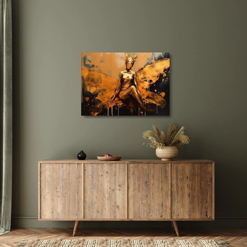 Tablou pe sticlă - Abstracție de o zână (70x50 cm)