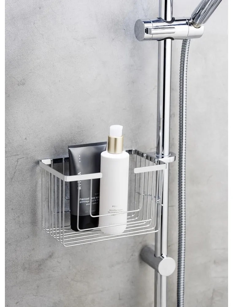 Raft pentru baie argintiu lucios autoadeziv din oțel inoxidabil Valognes – Wenko