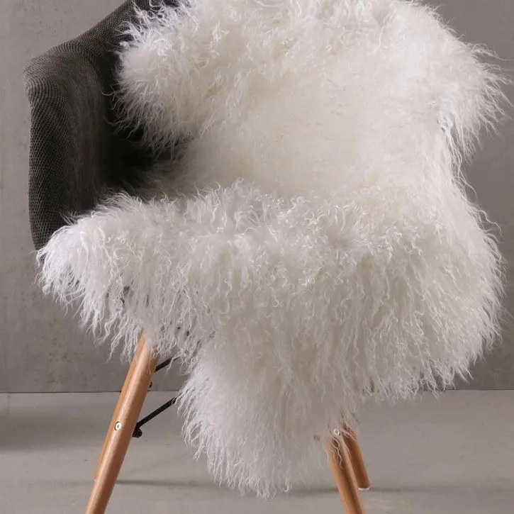 Covor din blana de oaie Tibetan Long Wool Single 80x50cm