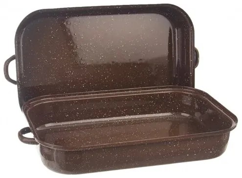 Orion Tigaie smaltată BROWN, 28,5 x 18,5 cm, S