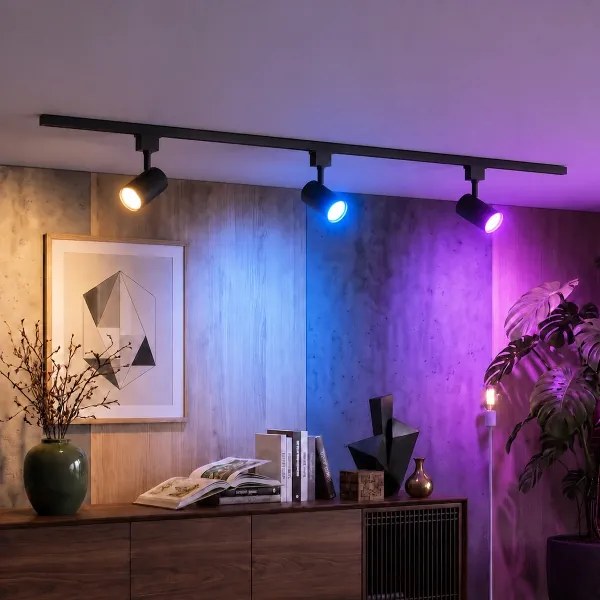 Philips - Spot LED dimabil pentru șină EASYLINK HUE, 3x GU10/4,7W/230V + Hue Bridge