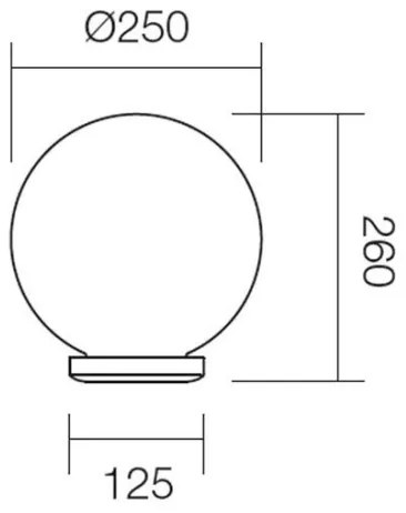 Abajur de rezervă Redo 9770 SFERA d. 25 cm IP44 maro