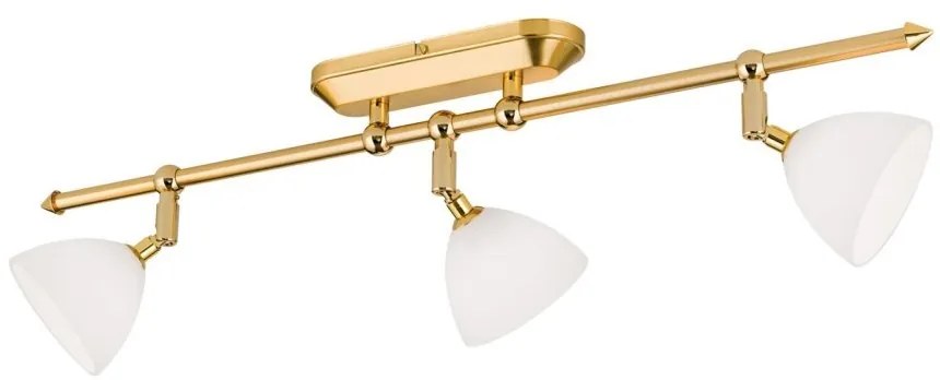 Lustra cu 3 spoturi design modern OPALDESIGN, auriu mat
