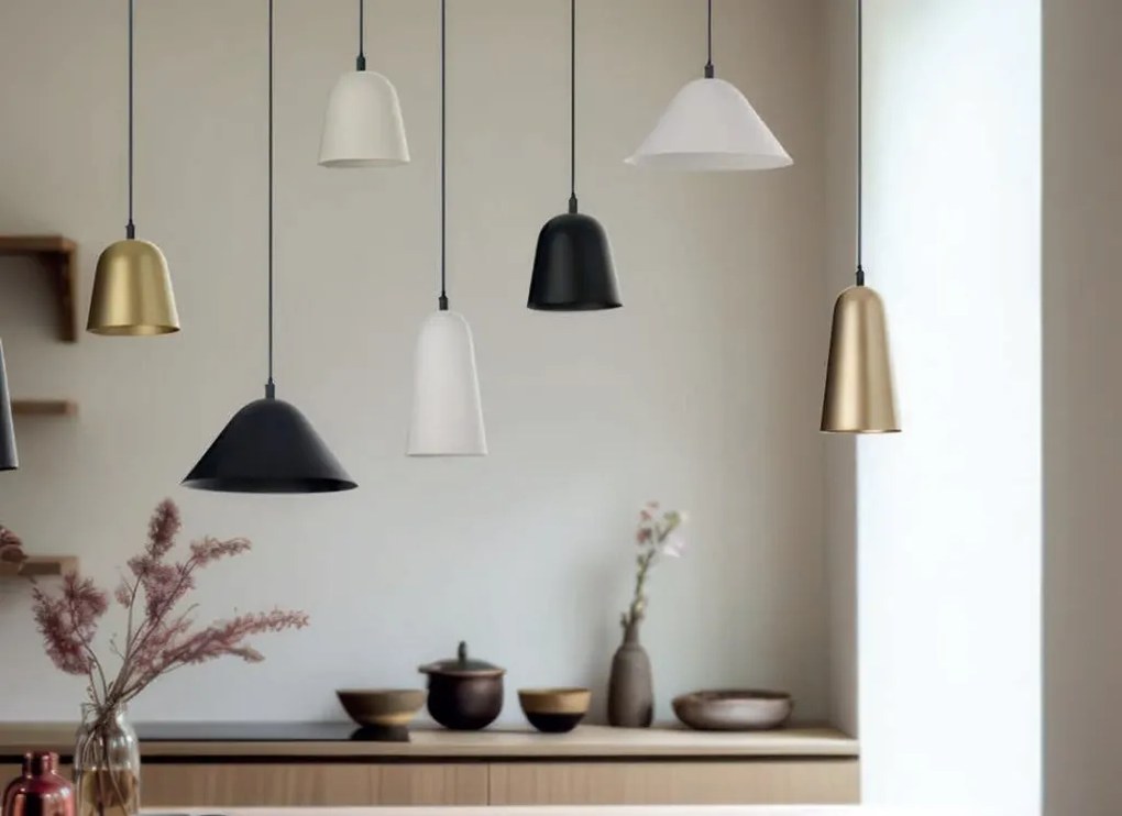 Pendul LED din metal design decorativ CAPRI B auriu