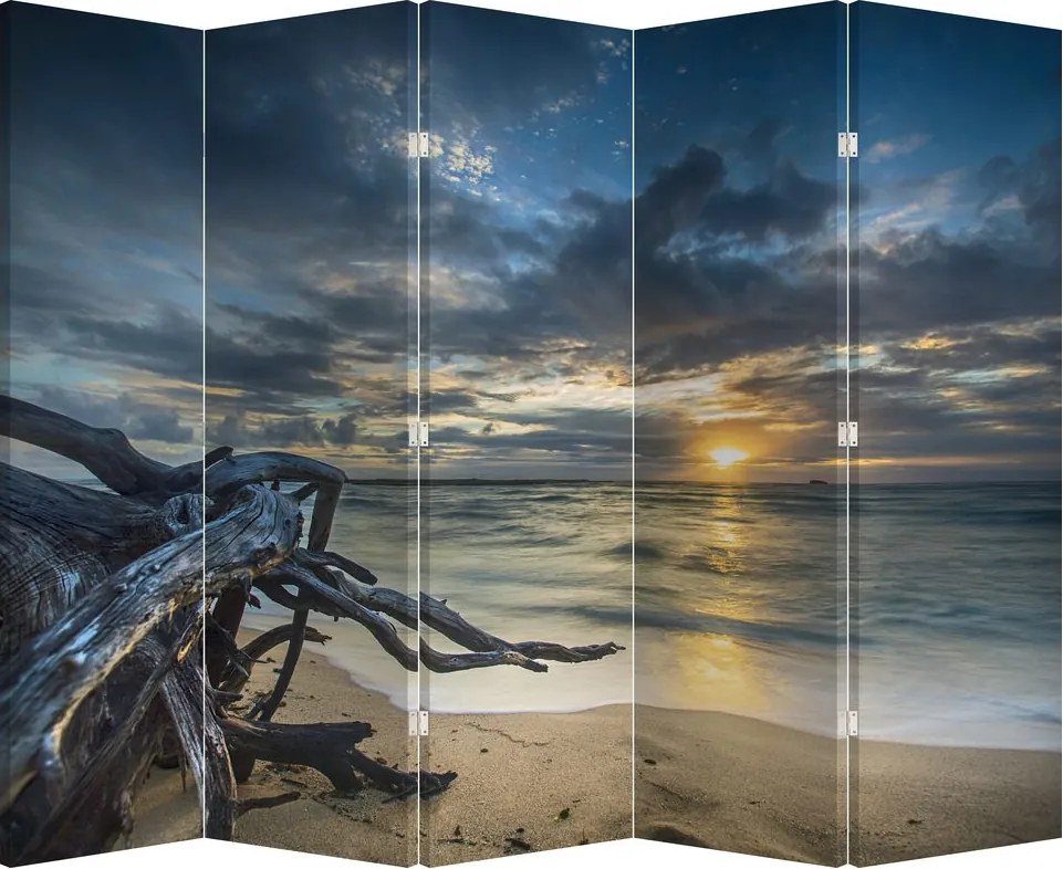 Paravan - Marea în apus de soare (210x170 cm)