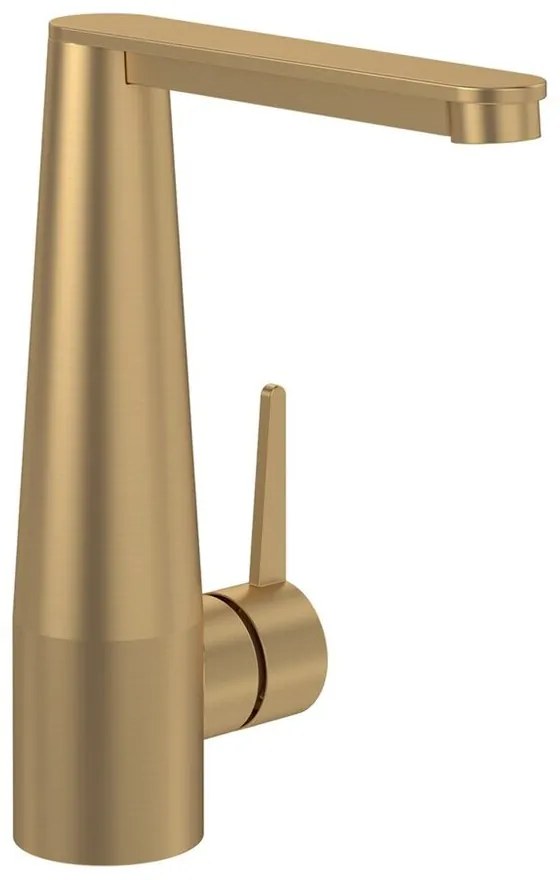 Baterie lavoar Villeroy&Boch Conum monocomanda auriu periat cu ventil Push-Open