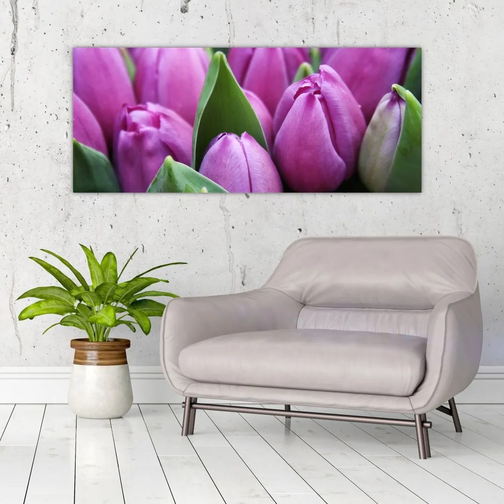 Tablou - florile lalelelor (120x50 cm)