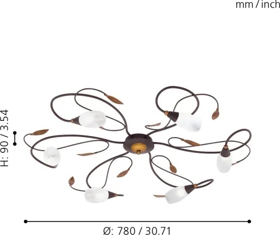 EGLO 90697 - Lustra GERBERA1 6xG9/40W