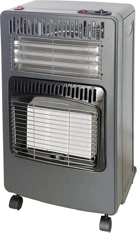 Soba de încălzire pe gaz și electricitate Elite EGERH-1219, 4200 W, 30 mbar, 3 trepte, Plăci cu infraroșu, G30/G31, Analizor, Protecție la lipsa flăcării, Argintiu