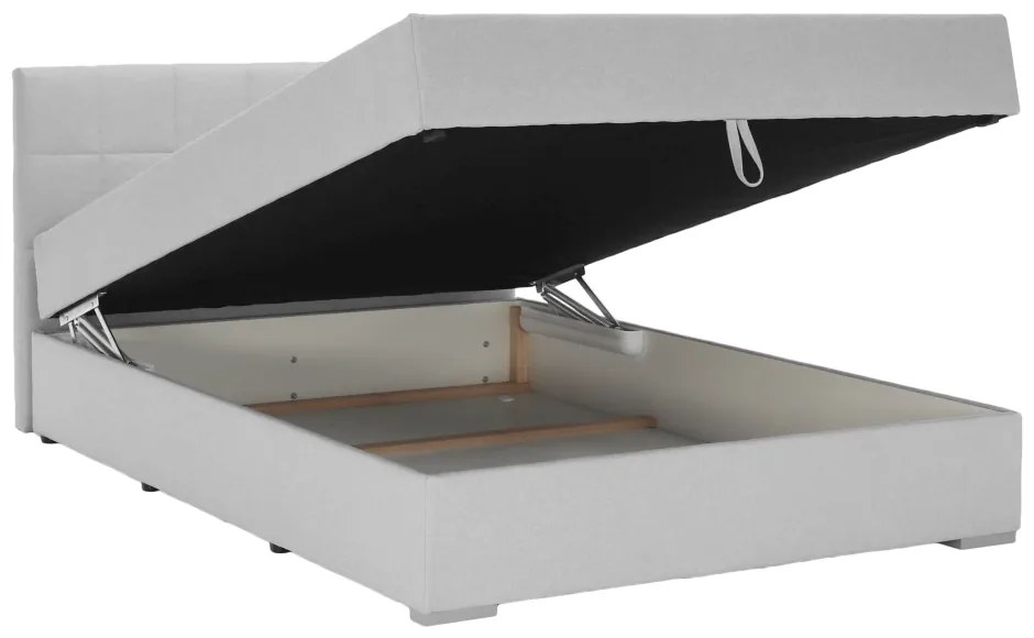 Pat matrimonial Boxspring 140 cm Ferrati (gri maro). 1016097