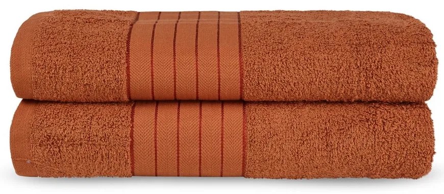 Prosoape cărămizii 2 buc. din bumbac din frotir 70x140 cm – Good Morning