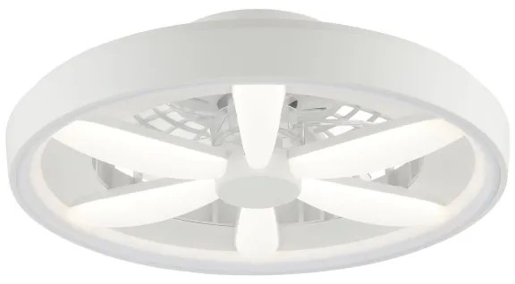 Ventilator LED RGBW de tavan cu lumină Brilliant GAIANO LED/48W/230V alb + telecomandă