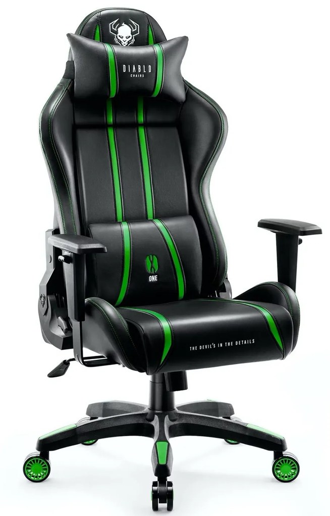 Scaun de gaming Diablo X-One 2.0 Normal: negru și verde