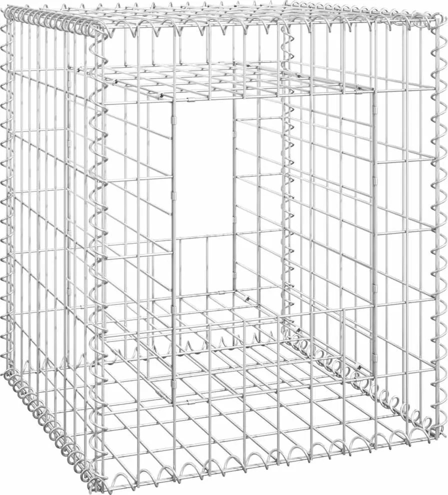 vidaXL Stâlp coș gabion, 50x50x60 cm, fier