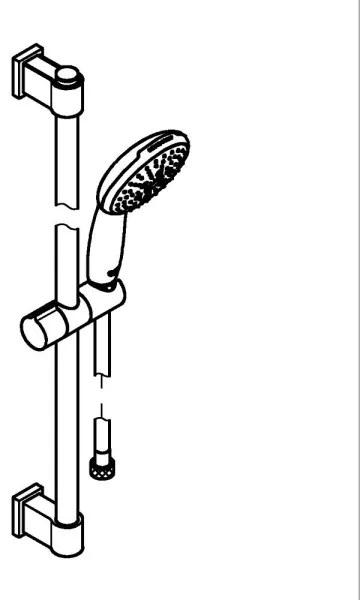 GROHE 26032001 - Set de duș VITALIO START 110, 600 mm, crom lucios