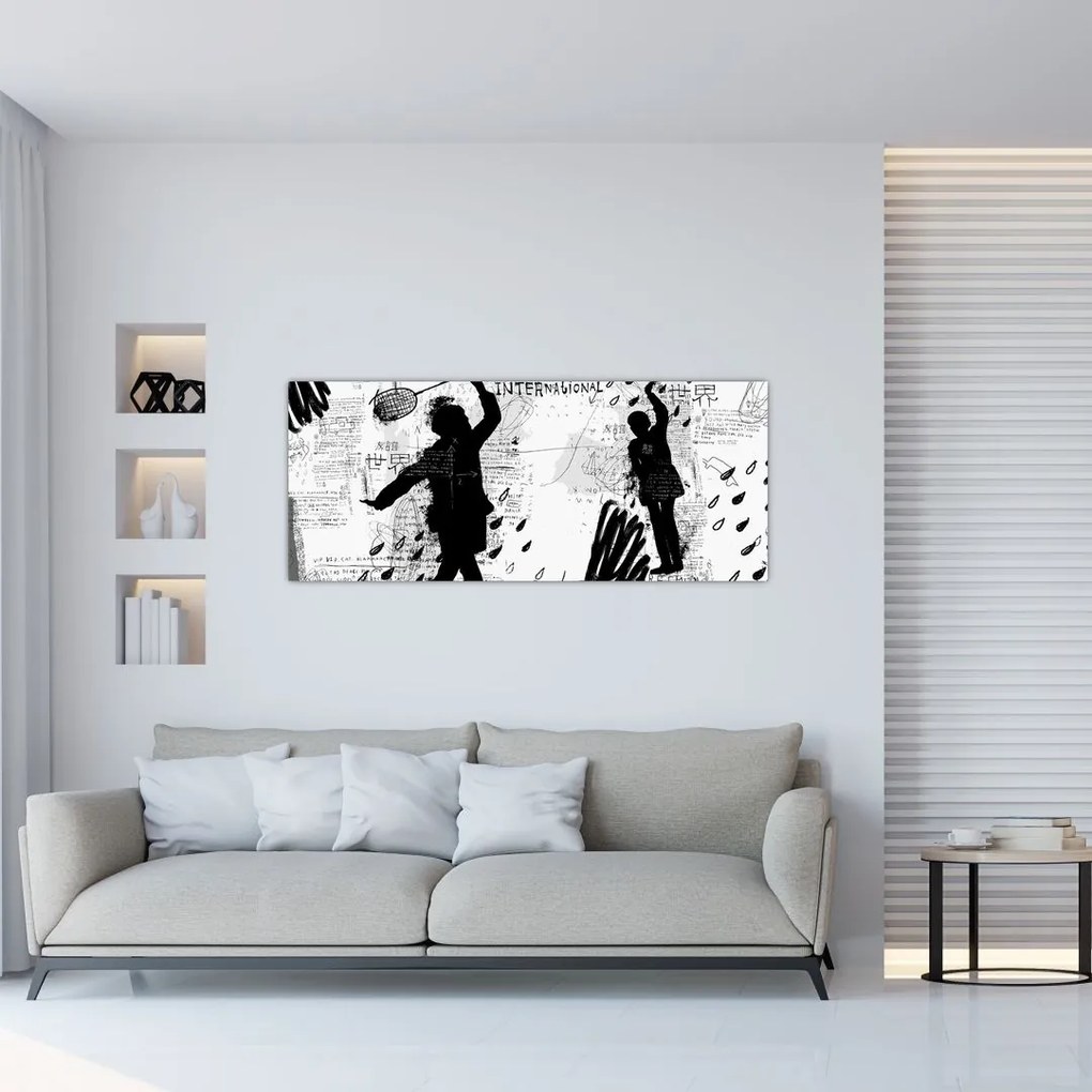 Tablou - Artă stradală - zarvă (120x50 cm)