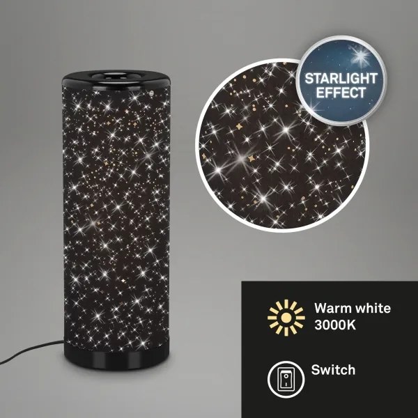 Lampă LED de masă STARRY SKY 1xGU10/5W/230V negru Briloner 7334-015