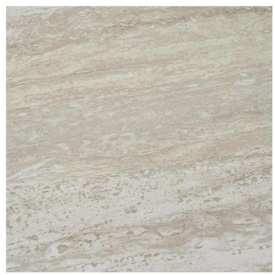 Aalst masă mică, efect travertin, picioare negre 40x40 cm