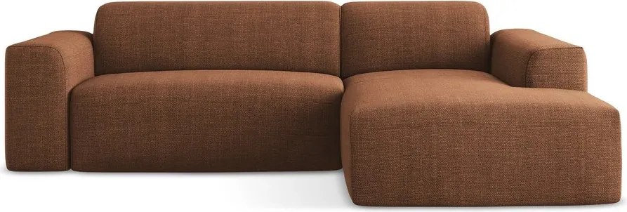 Colțar teracotă (cu colț pe partea dreaptă/cu șezlong) Keli – Makamii