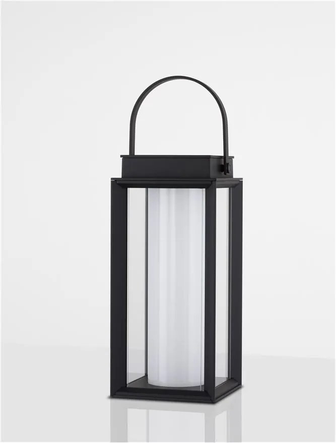Lampa LED solara portabila iluminat exterior decorativ VERHAAL negru