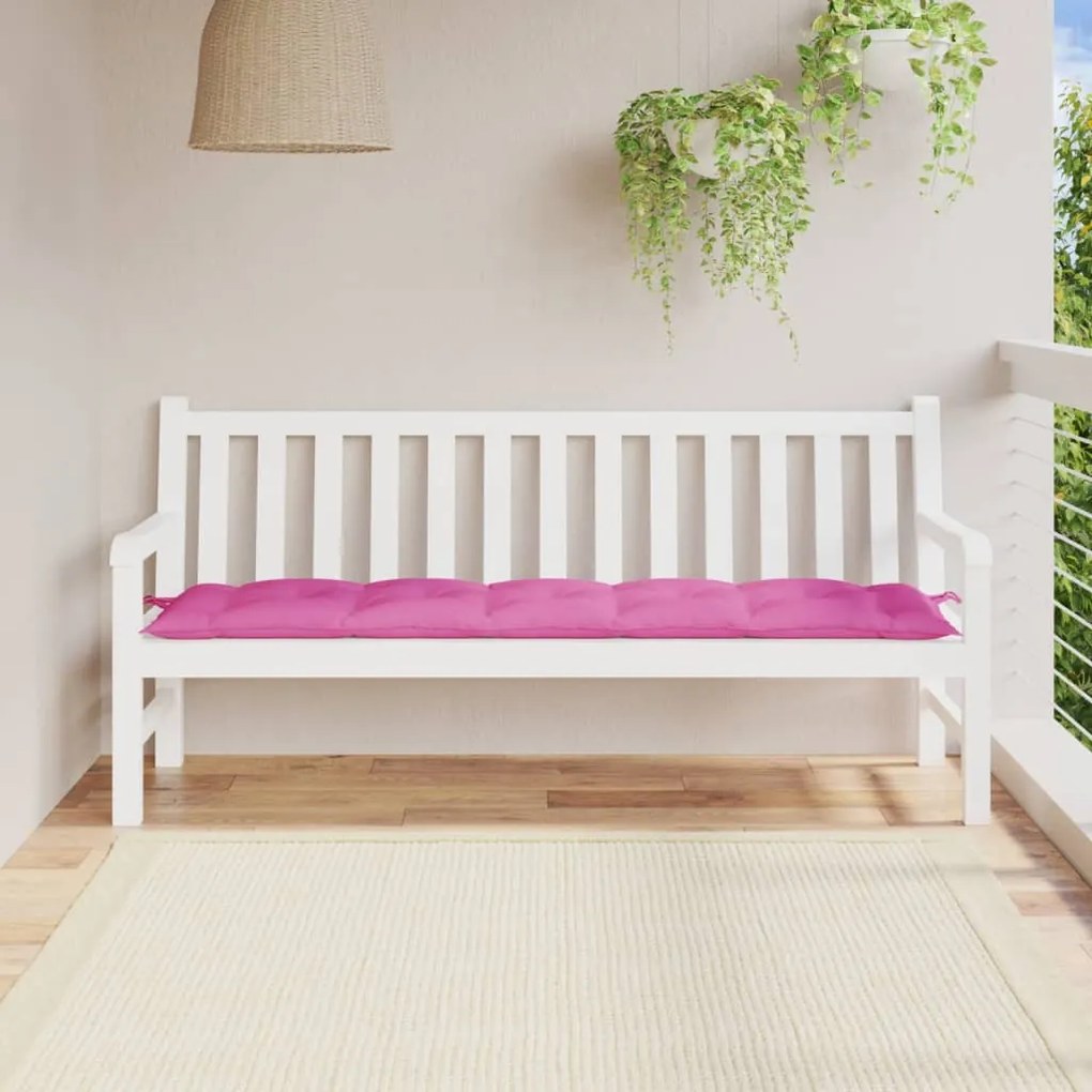 vidaXL Pernă bancă de grădină, roz, 180x50x7 cm, material oxford