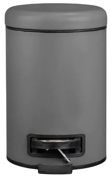 Coș de gunoi gri cu pedală din oțel 3 l Leman – Wenko