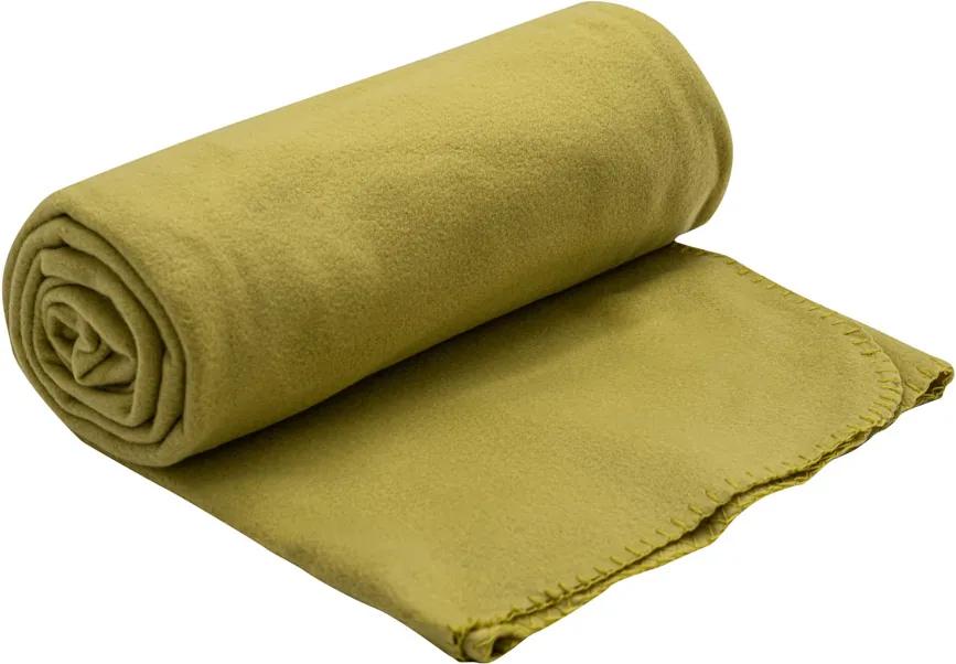 Pătură fleece verde măslin 150x200 cm