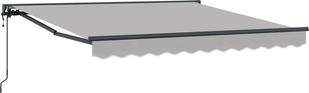 vidaXL Cortina Retractabilă Gri deschis 350 x 250 cm