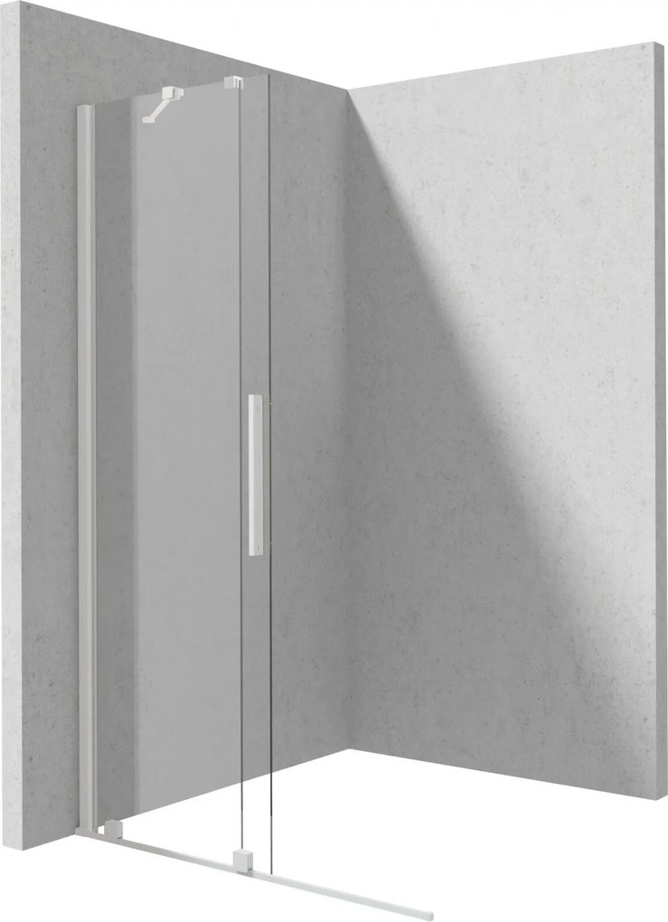Paravan dus glisant 120x195cm, sticla securizata 6 mm, alb mat, Deante Prizma 1200x1950 mm, Alb mat