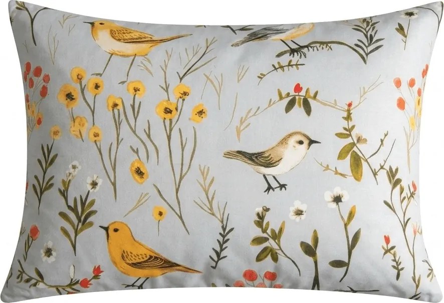 Husa pentru perna din microfibra SPRING BIRDS 50x70 cm, colorat